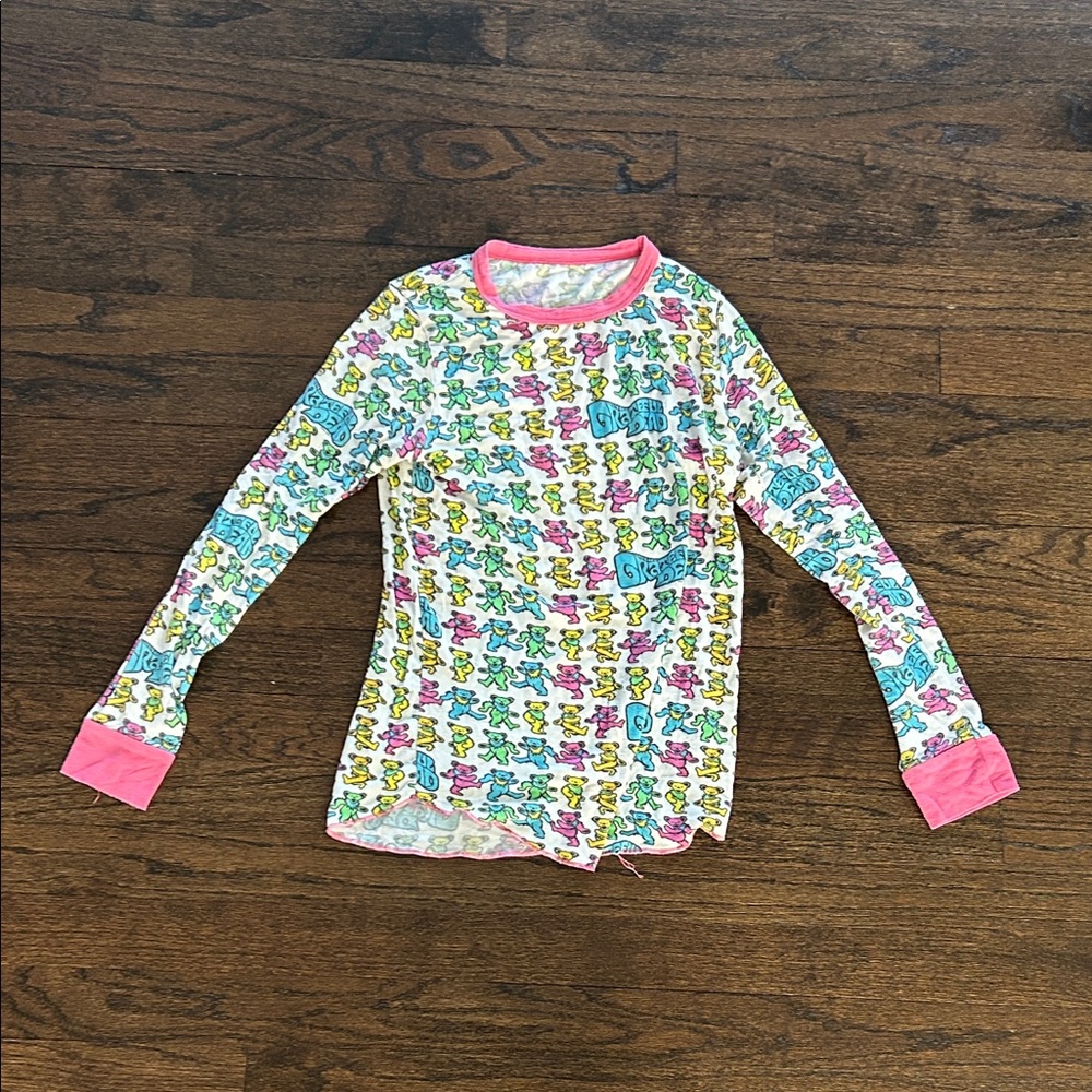 Grateful Dead Girls Colorful Graphic Long Sleeve Pajama Shirt Size 12
